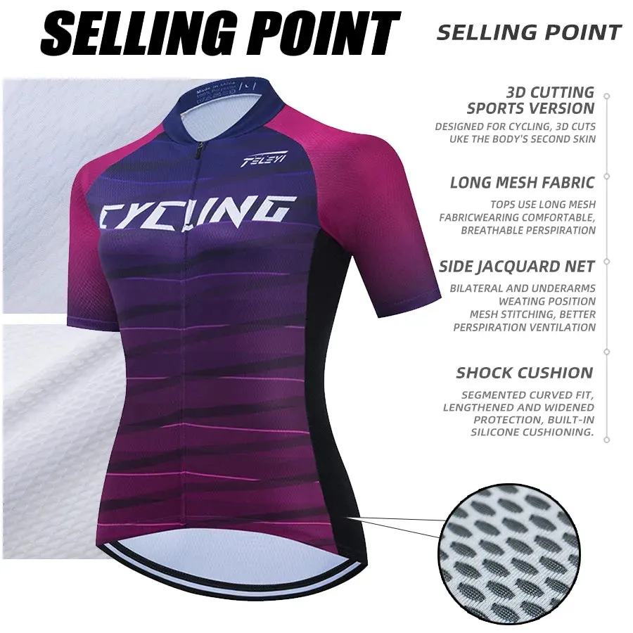 2023 Women's cycling clothing sets mountain bike jersey and shorts, women's sportswear