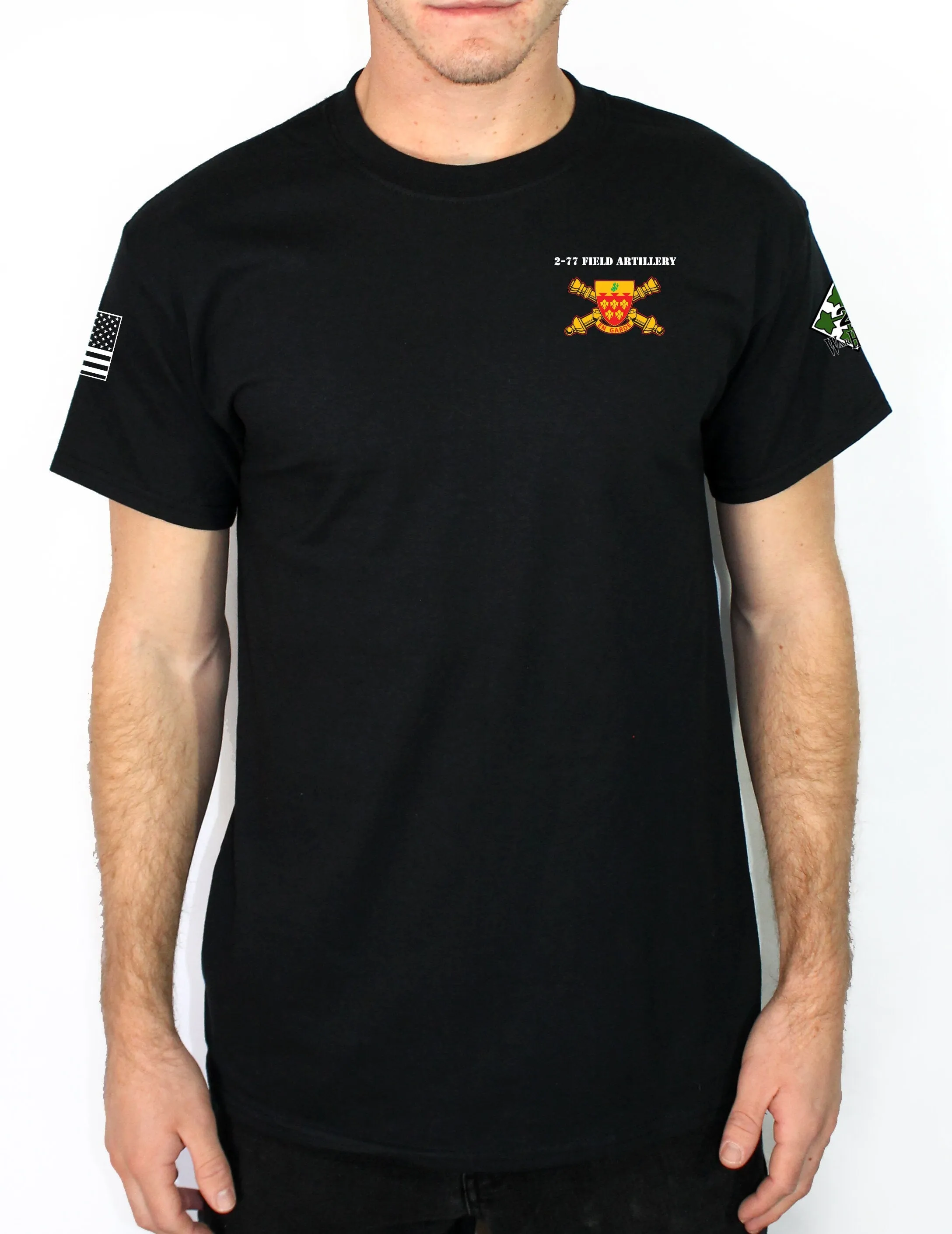 Alpha Battery Unisex Black PT Shirt. This shirt is approved for PT. *Free Liaison pick up for orders sent to base only*