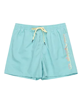 Behind Waves Volley Shorts in Marine Blue