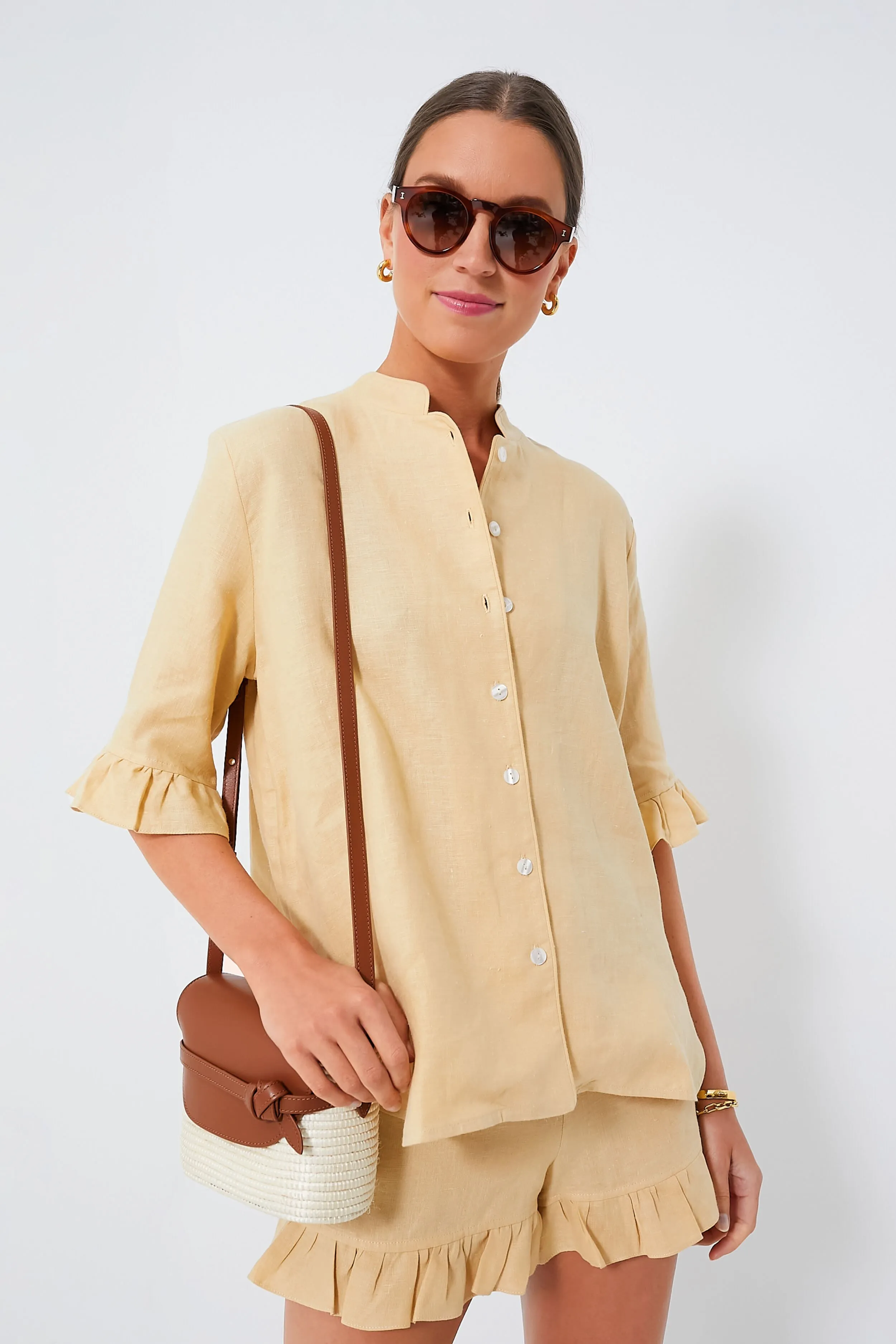 Beige Linen Lounge Suit