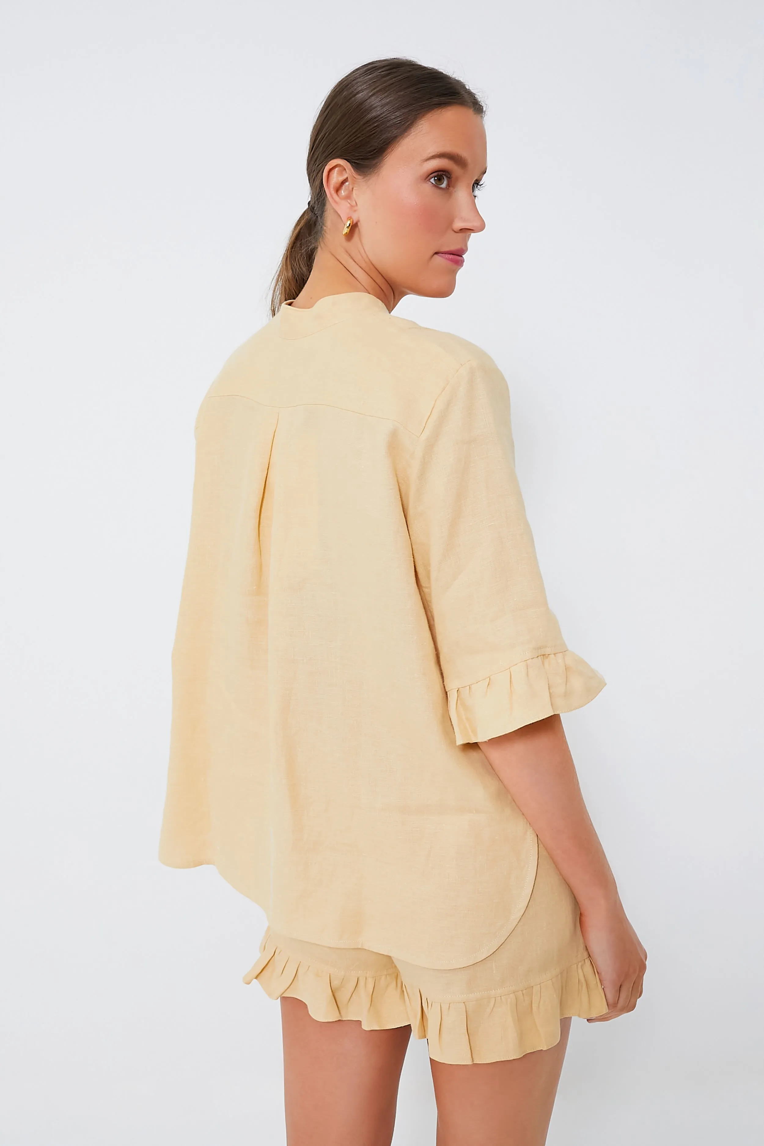 Beige Linen Lounge Suit