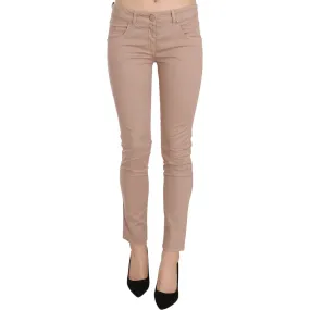 CRISTINAEFFE Chic Slim Fit Skinny Brown Pants