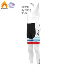 FORD White Blue Fleece Retro Cycling Pants