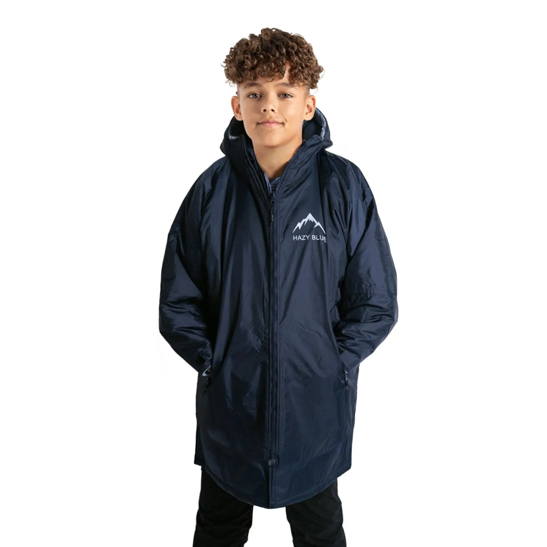 Hazy Blue Waterproof Kids All Weather Changing  Dry Robe - Truro