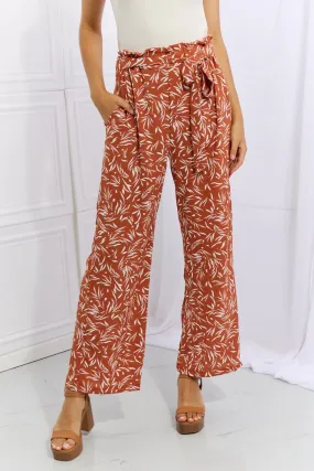 Heimish Right Angle Geometric Printed Pants in Red Orange