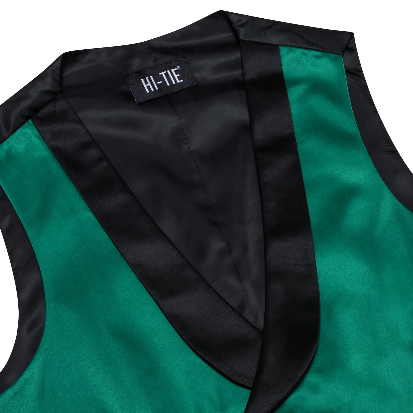 Hi-Tie Sacramento State Green Double Breasted Black Shawl Lapel Vest