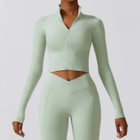 High Elastic Crop Top Yoga Suit