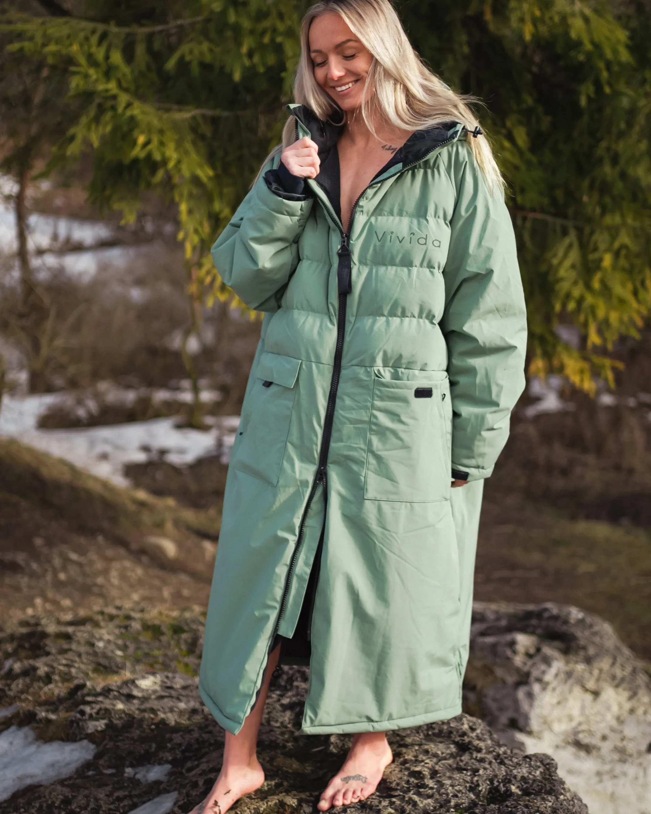 Imperfect All Weather Puffer Changing Robe - Aventurine Green