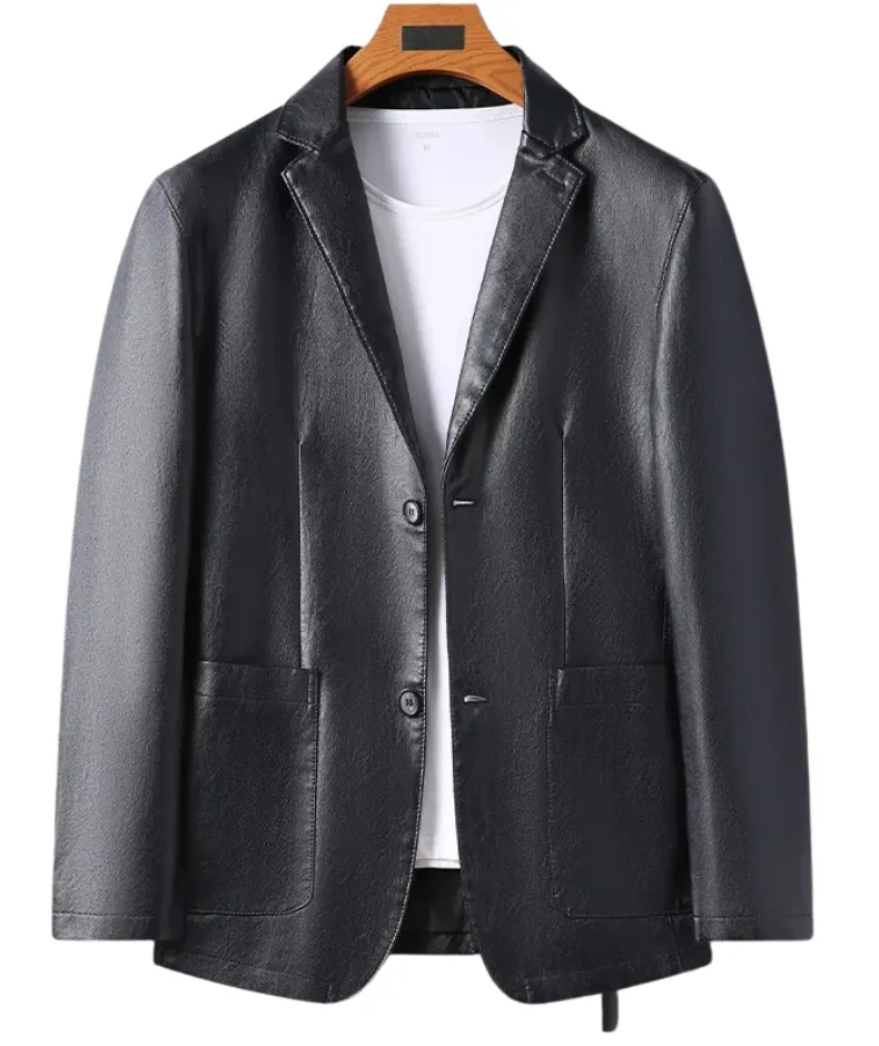 Leather Coats Men Top Grade New Fall Winter Designer Casual Fashion Jacket Black Motorcycle Coats