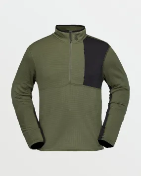 Mens Gridlock Mock Neck Fleece - Ivy