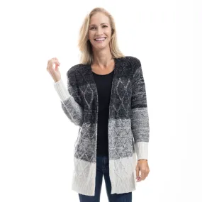 Midnight Frost Color Block Cardigan