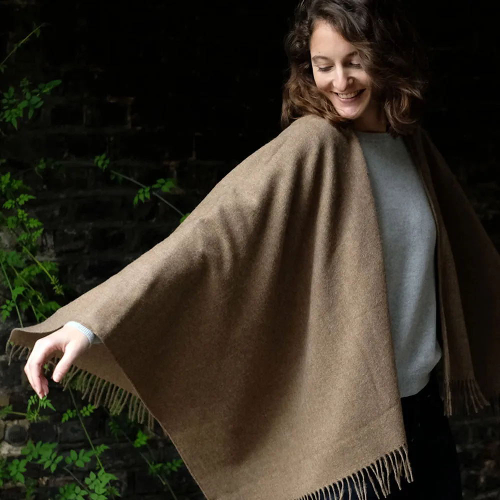 Mini Poncho in Camel