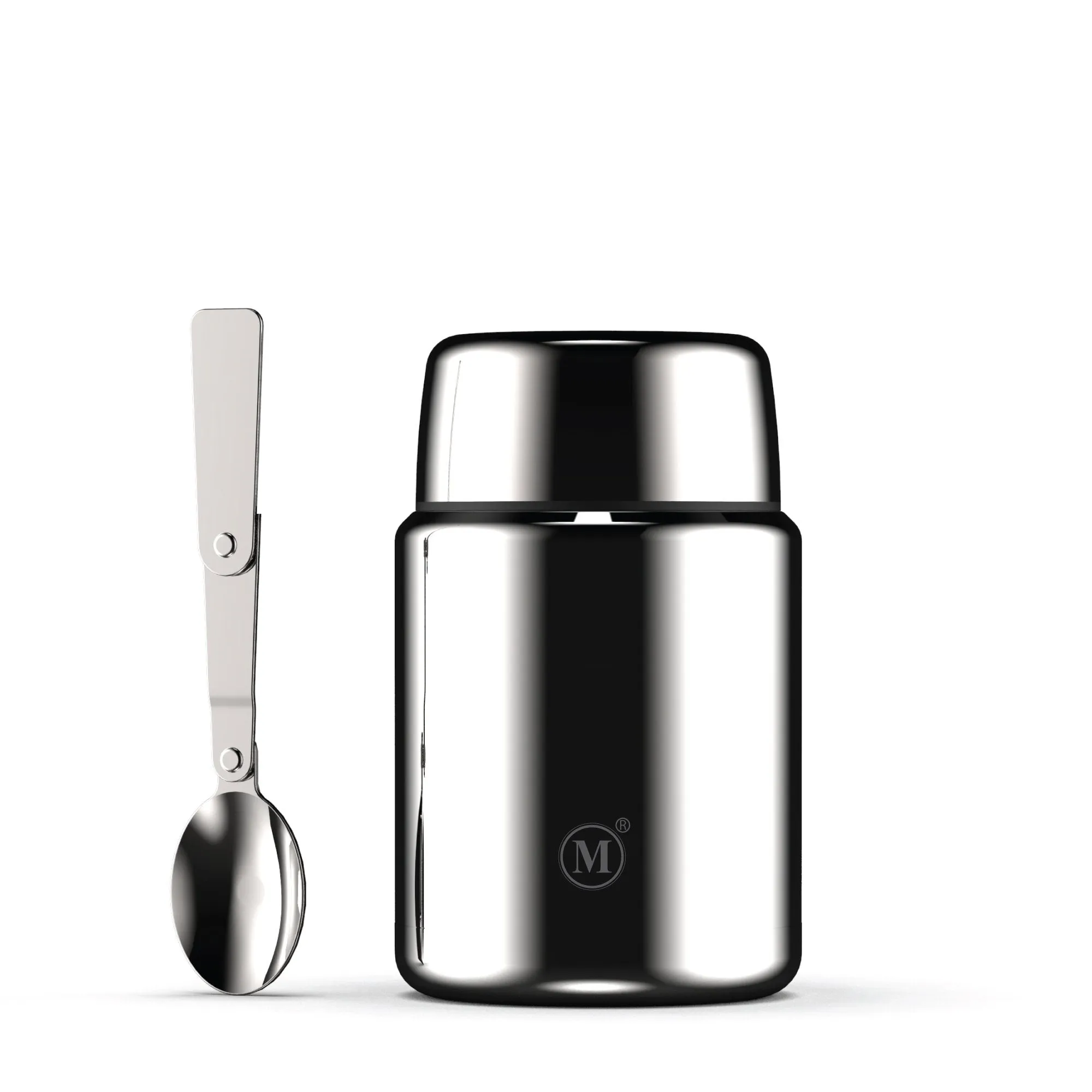 Minimal Insulated 500 ml Food Jar & Foldable Spoon