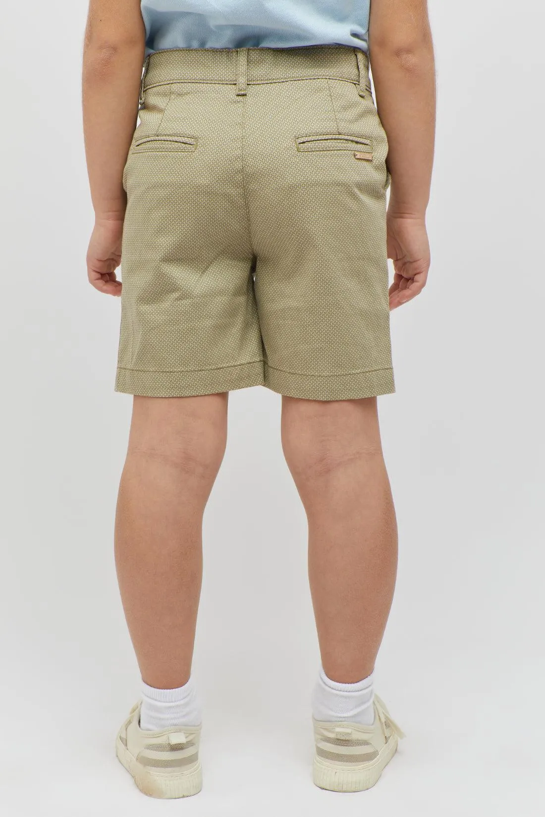 One Friday Kids Boys Beige Summer Cotton Shorts