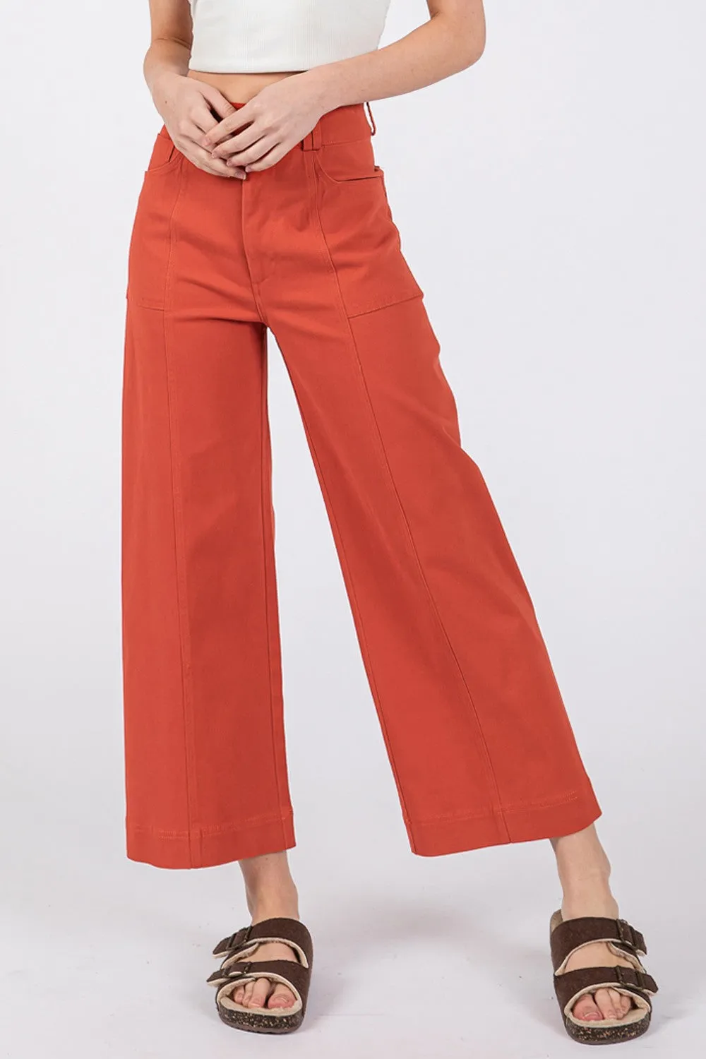 SAGE   FIG Wide Leg Cropped Pants