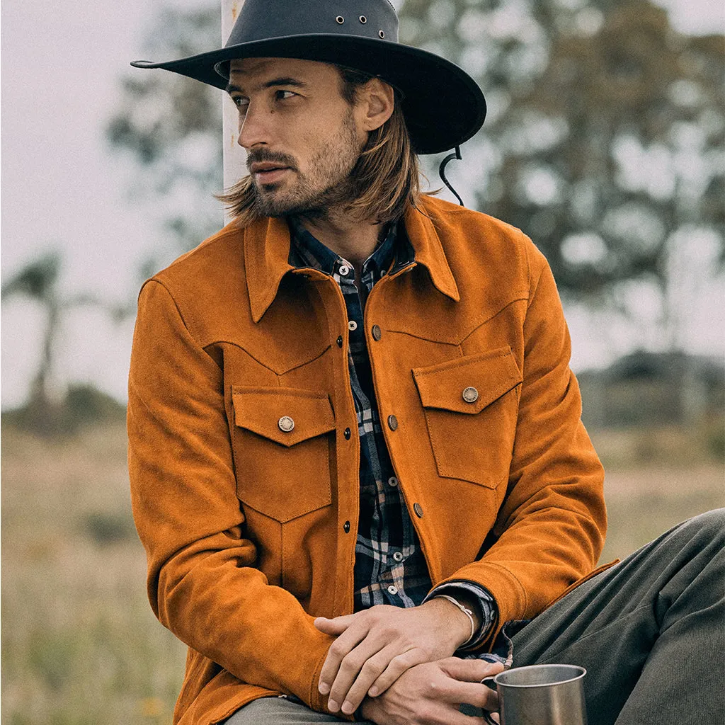 SEQUOIA TRUCKER SUEDE JACKET - HARVEST GOLD