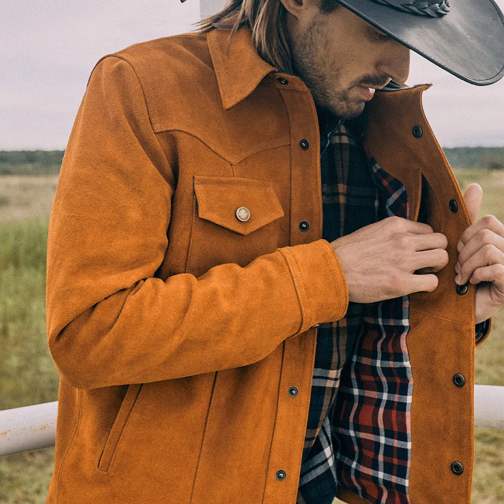 SEQUOIA TRUCKER SUEDE JACKET - HARVEST GOLD