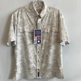 S/S Performance Camo Sport Shirt-Grey