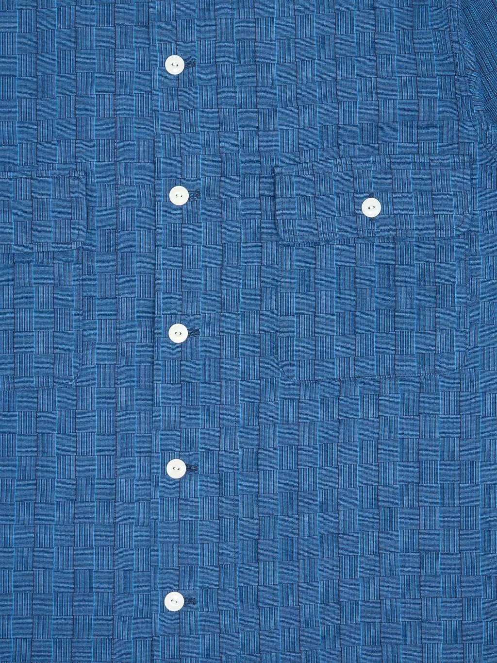 Studio D'Artisan 5706B "AWA-AI" Natural Indigo Shijira Plaid Shirt