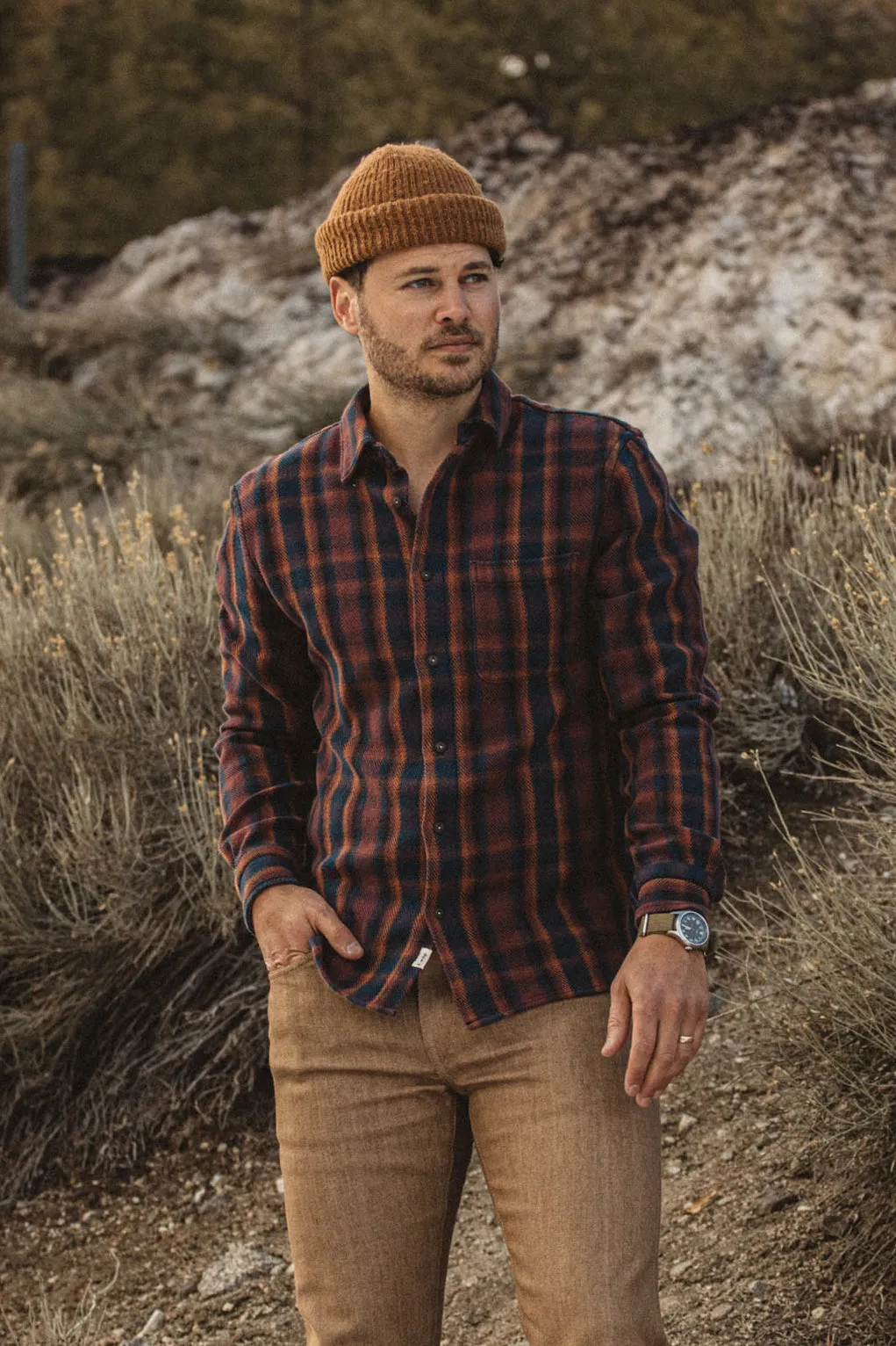 The Ripper Plaid - Navy Brown