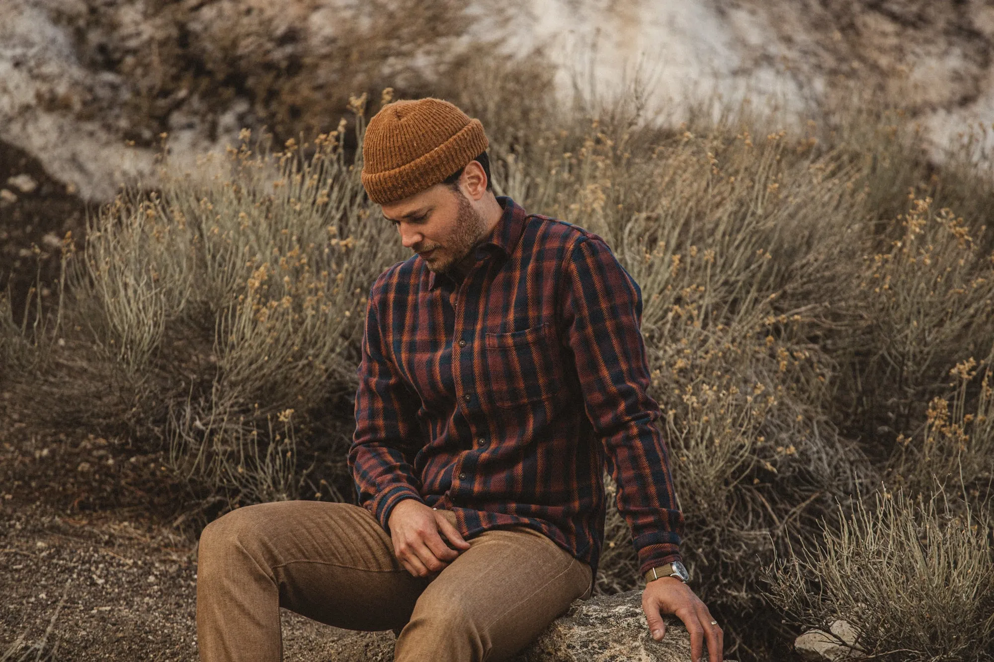 The Ripper Plaid - Navy Brown