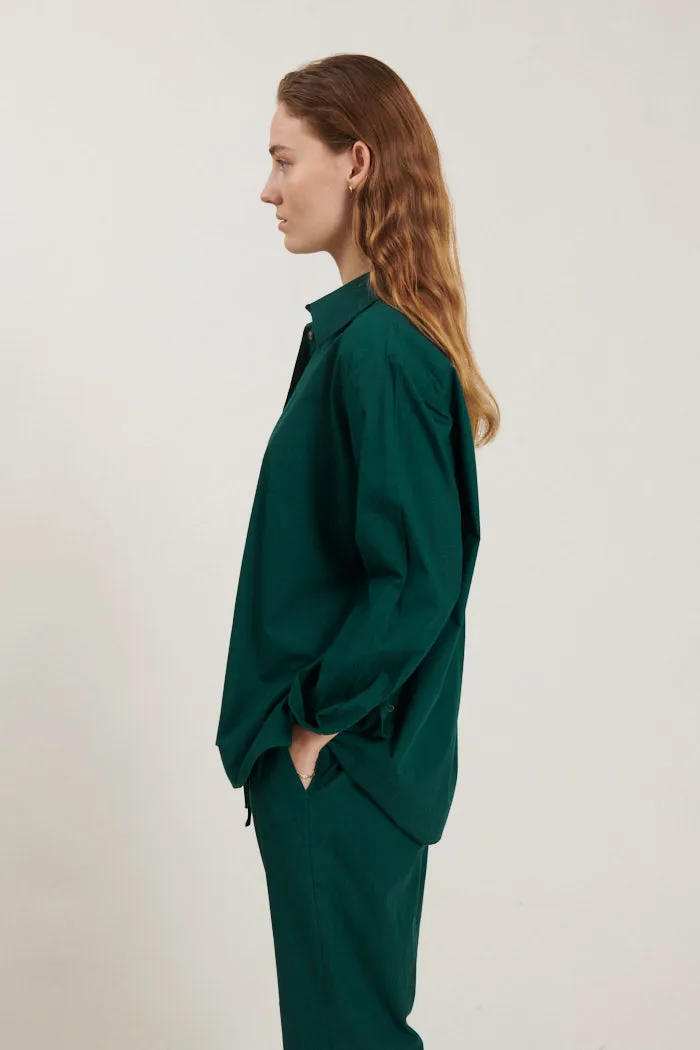 Vilde Loose Shirt - Rain Forest