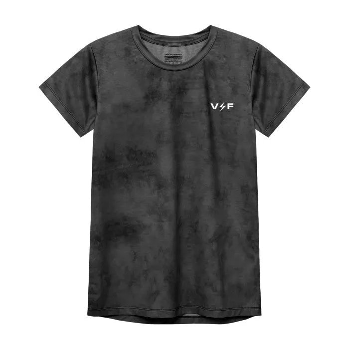 Volt and Fast Women's Bolt Running Jersey Tie Dye V1 Series - Black