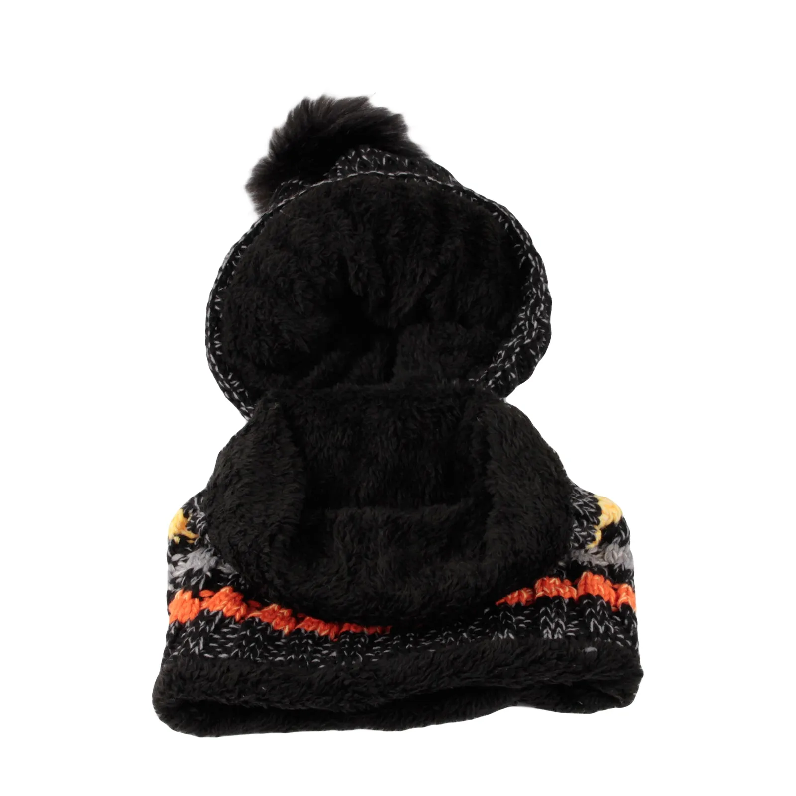 Women Knit Pom Beanie Scarf Set Winter Fleece Lined Hat XZX0072