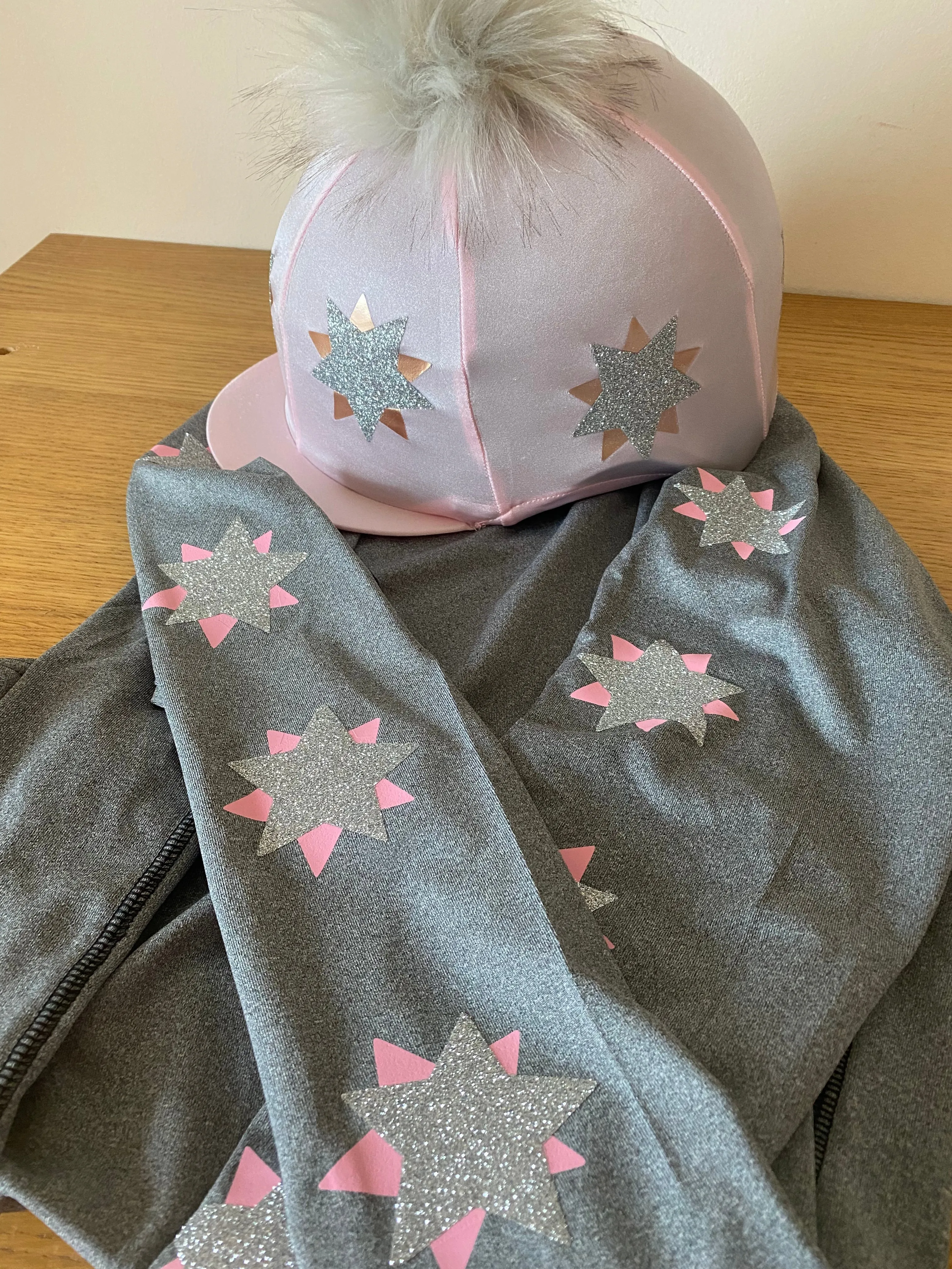 Women’s Personalised Double Star Cross Country Base Layer And Hat Cover